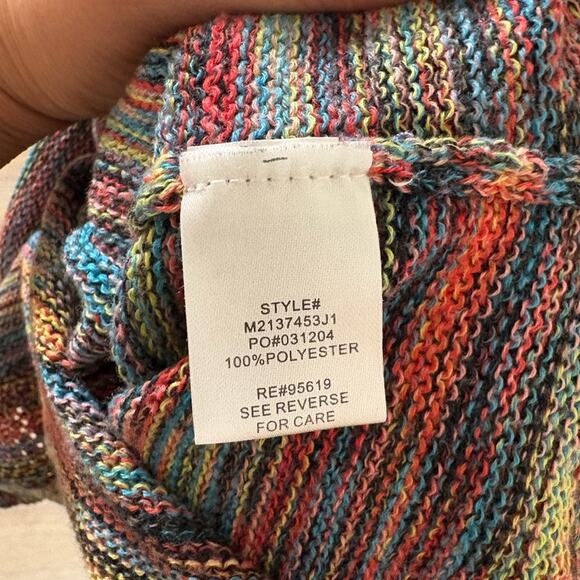 John Paul Richard Woman's Multicolor Knit Casual Blouse Sweater Medium - Picture 5 of 5